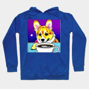 Corgi y Café Hoodie